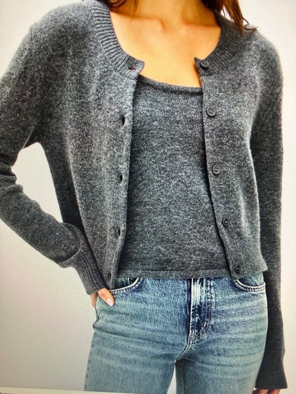 Rails Matilda Soft Knit Charcoal Cardigan  - Women's Sweater